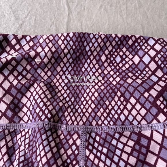calvin klein snake print performance wick leggings yoga pants L - Picture 7 of 8